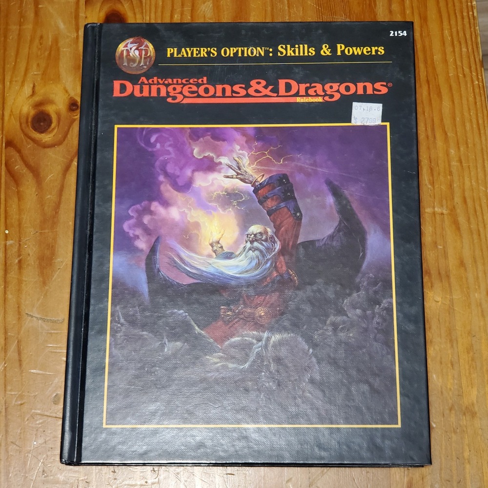 Advanced Dungeons & Dragons AD&D Skills & Powers Player's Option Rulebook 2154